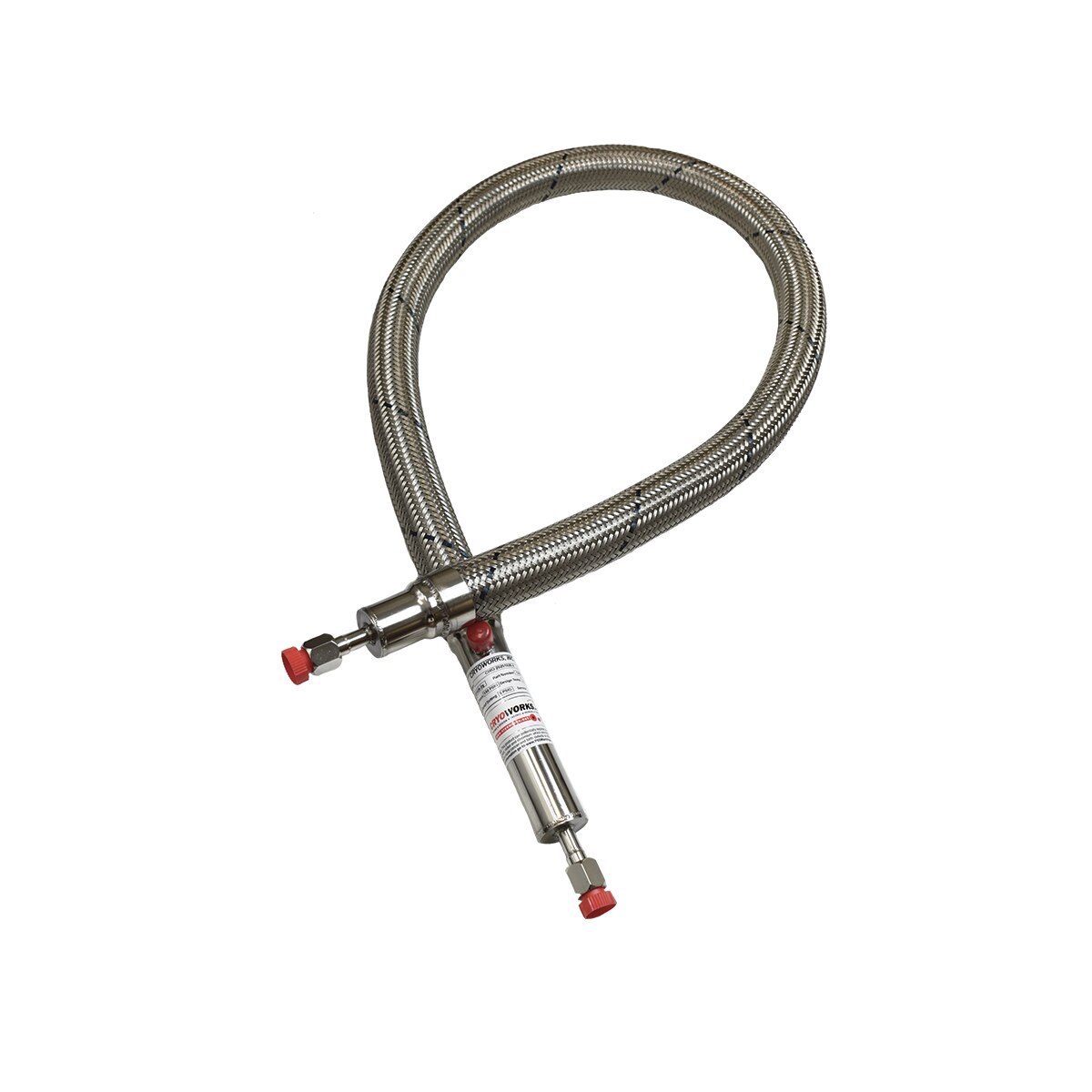 Flex Hose VJ 4ft 0.5in ID Flex 0.5in Flare x 0.5in Flare